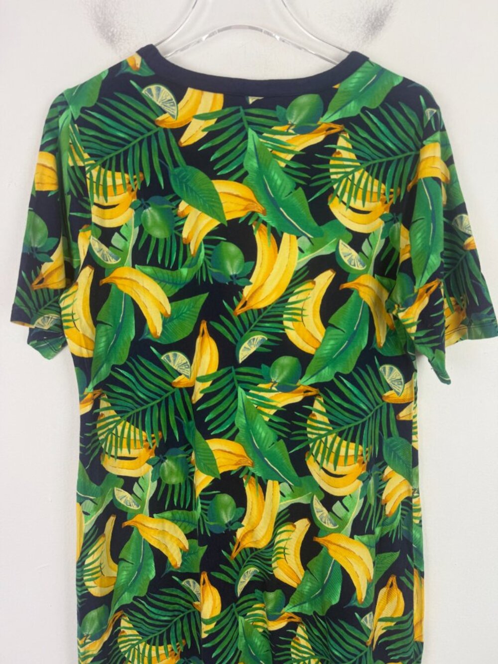 NWT Old Navy Tropical Banana Palm Leaf Print T-Shirt Dress Short Sleeve Size XL - Picture 9 of 10